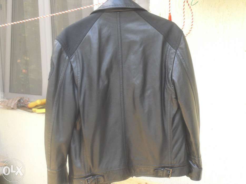 Original Gianfranco Ferre Italia geaca de piele neagra - Medium