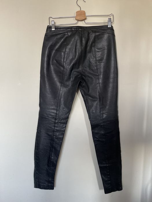 Дамски рокерски панталон от естествена кожа