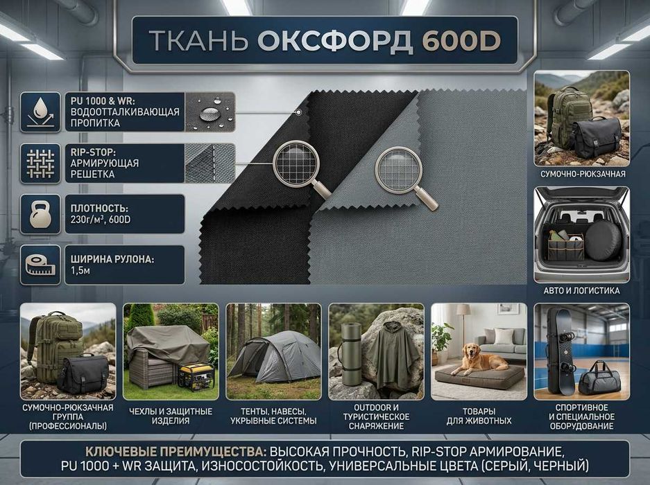 ткань оксфорд, ткани оптом, со склада, oxford