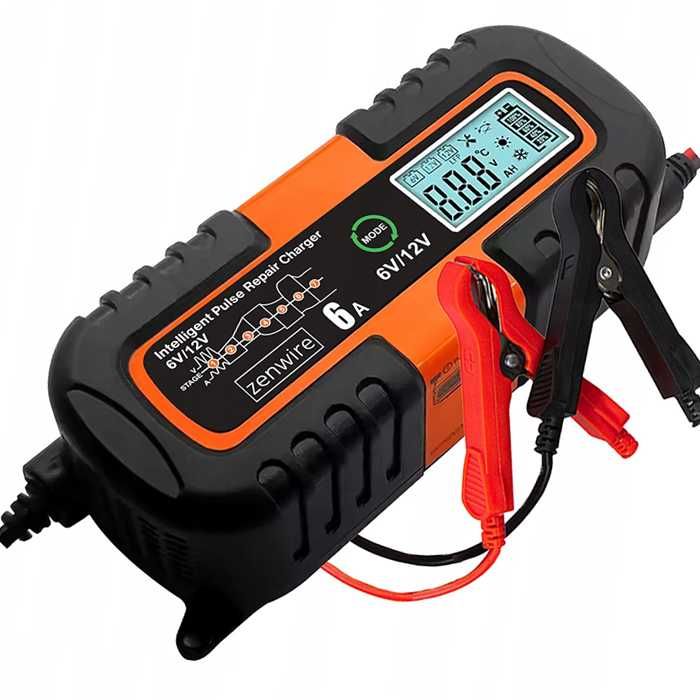 Зарядно за акумулатор с дисплей, 6A / 6-12V