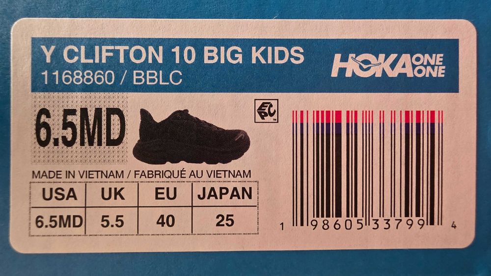 Hoka Clifton 10 Black 40EU