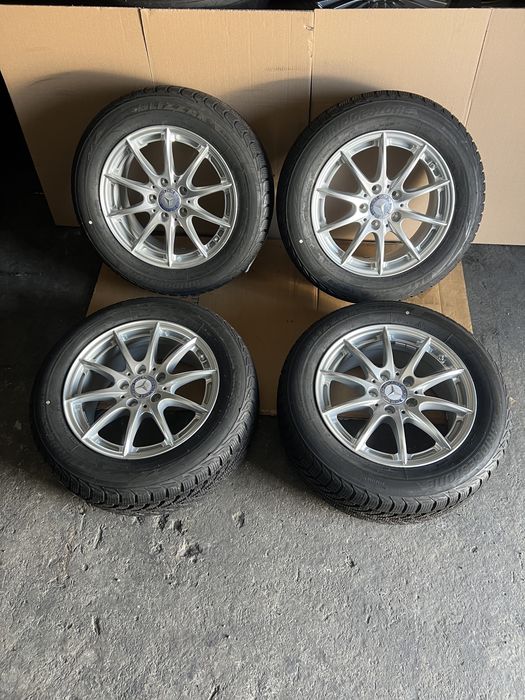 4 jante de mercedes cu anvelope 225/55/16 Bridgestone NoI