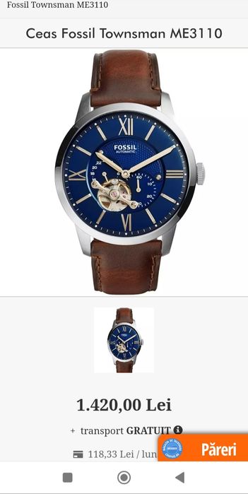 Ceas Fossil Townsman ME3110 Original