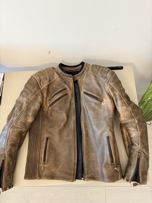 Geacă moto Segura Body Fit – Piele naturală maro