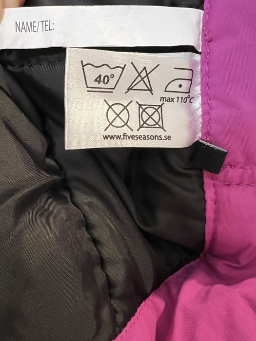 Pantaloni cu bretele SKI FIVE 158-164  cm / 13 - 14 ani, ROZ