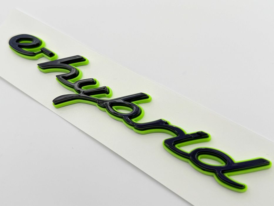 Emblema Compatibila PORSCHE E-Hybrid negru