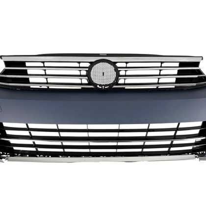 Предна броня за VW Passat B8 (2014+) - R дизайн с черна решетка