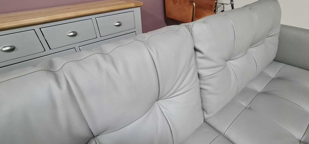 ПРОМОЦИЯ! Сив кожен ъглов диван Dwell Albi