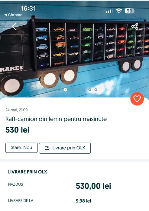 Raft camion pentru masinute