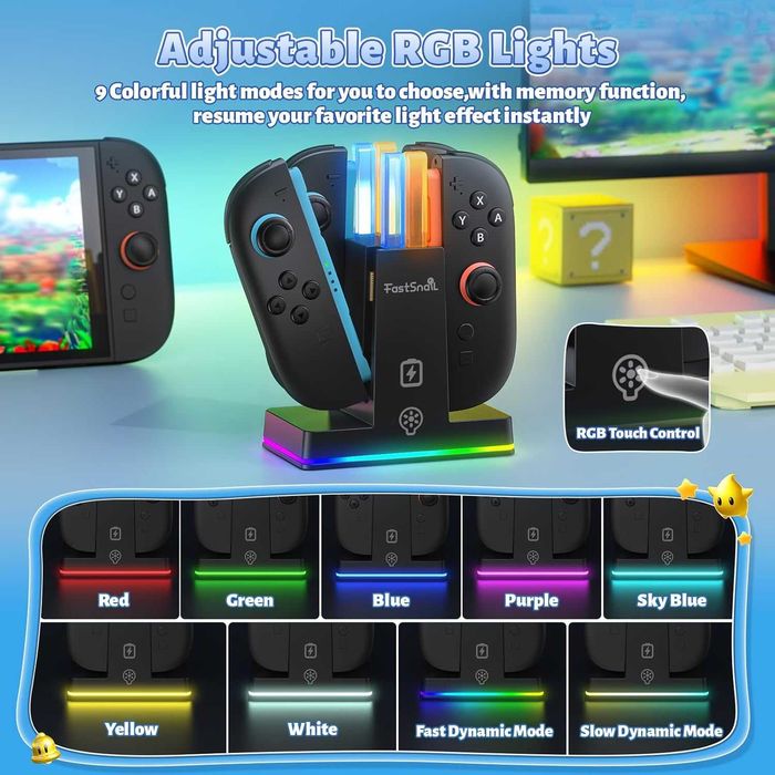 Зарядна докинг станция FASTSNAIL за Nintendo Switch 2 за Joy-Con 2