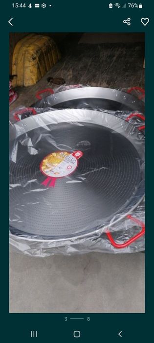 Tigaie Paella oțel finisat 55cm + trepied Promo 235 lei 30/34/36/38/40