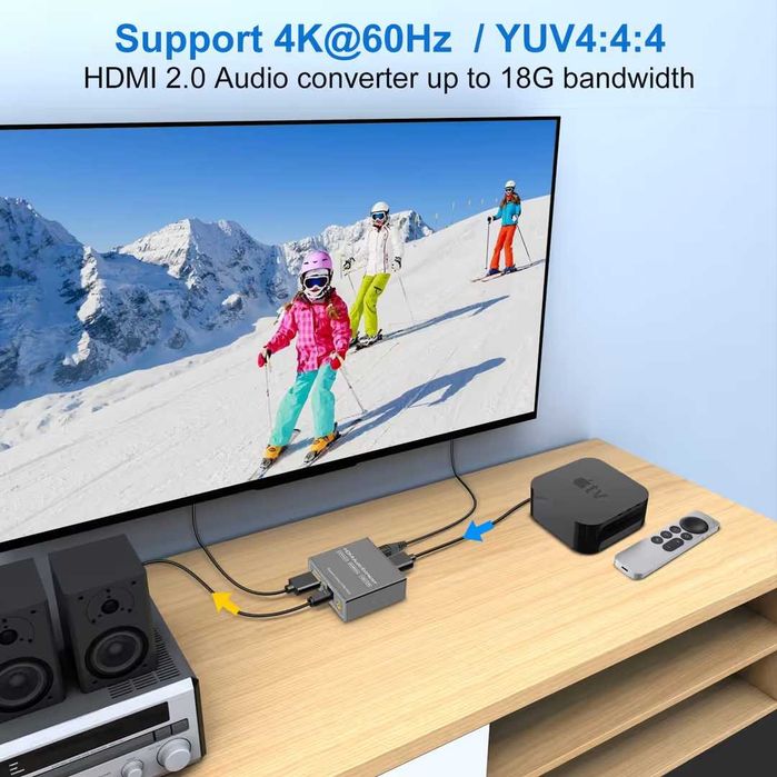 Extractor audio HDMI negru