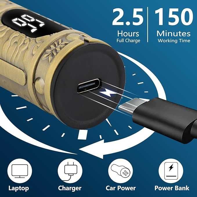 Безжична професионална машинка за подстригванес LED екран KEVIAN
