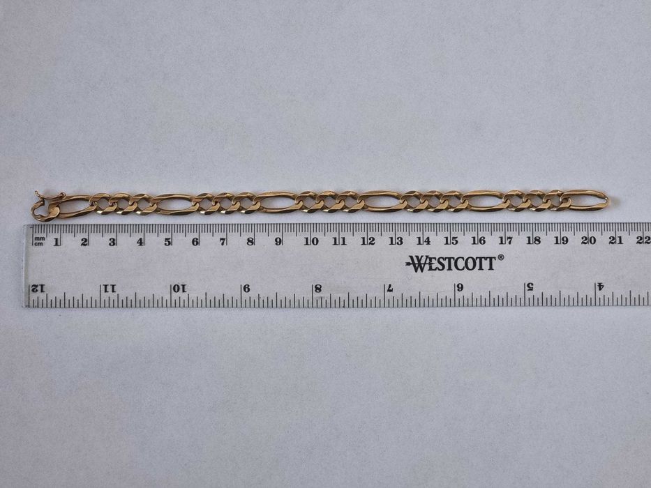 Bratara aur 16 grame / 14K / model classic Italian Figaro, SUPERBA!