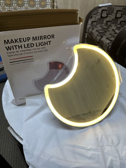 LED зеркало настольное с подсветкой