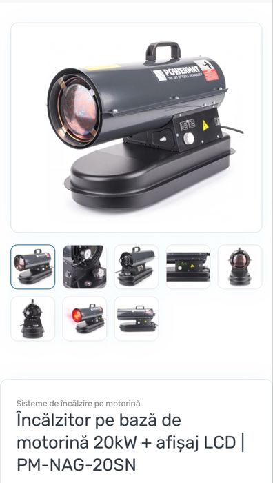 Incalzitor pe baza de motorina 20kw + afisaj LCD