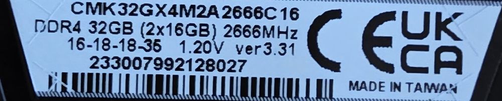 Memorie RAM Corsair LPX 32GB DDR4 2666MHz (Kit 2x16GB) CL16