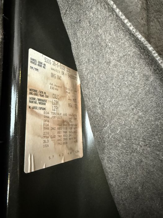 Usa portiera stanga fata audi a4 b8.5 cod LZ9 Y