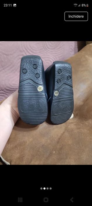 Pantofi piele baieti 23