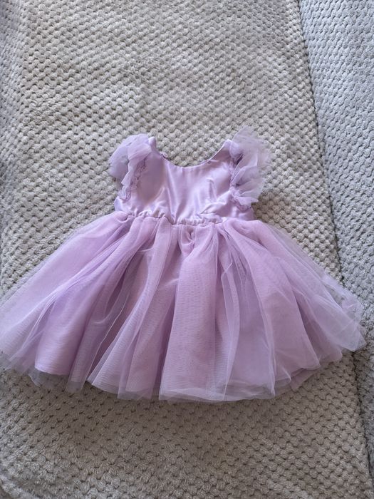 Rochie printesa mov bebe fetita 9-12 luni 74-80 cm