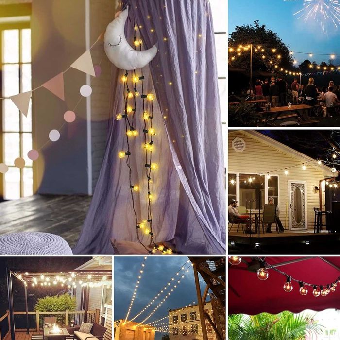 GPATIO 30 м външна гирляндова лампа , водоустойчива  с дистанционно