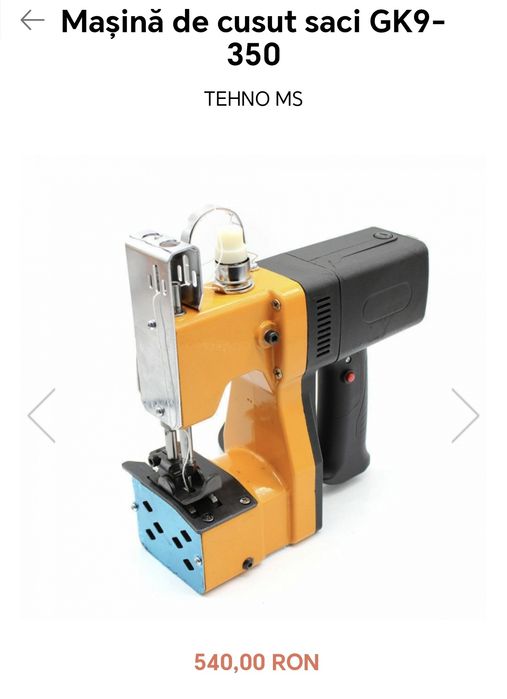 Mașină de cusut saci industriala manuală