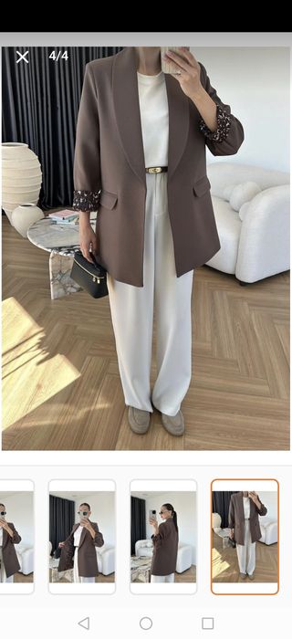 Кафяво модерно сако