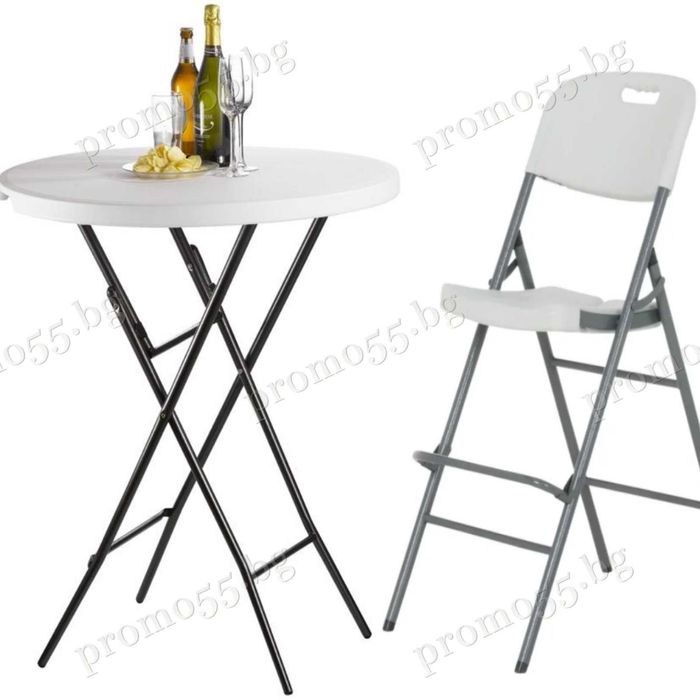 Сгъваем стол за кетъринг Стол за кръгла коктейлна маса Сгъваем барСтол