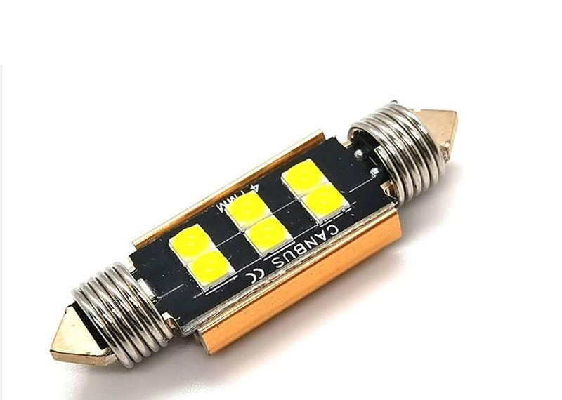 Лед крушки 2бр. сулфидни C5W LED Canubs 6SMD 3030 чип