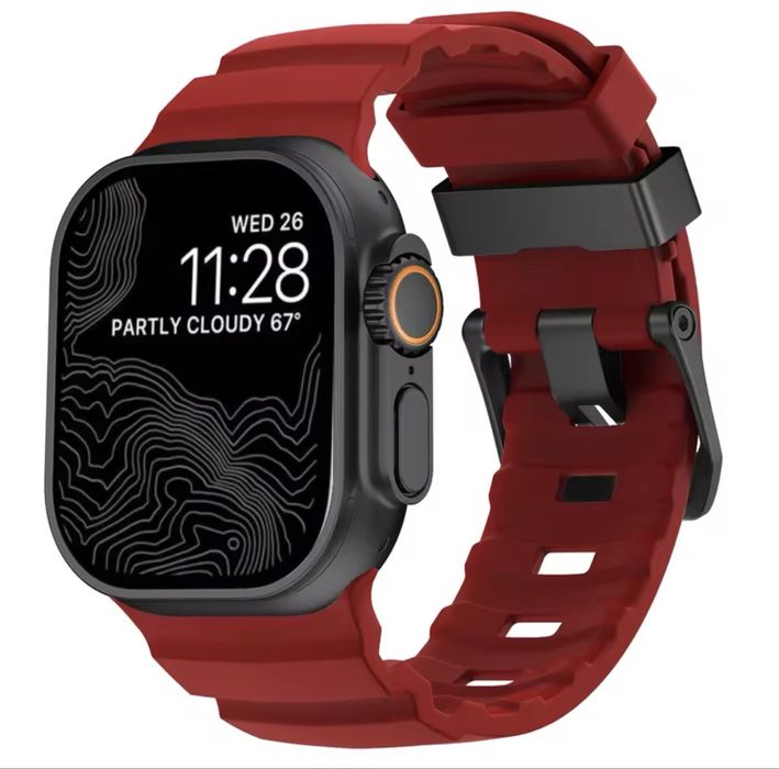 Каишка за Apple Watch Ultra 1/2/3 42mm 9/10 Червена
