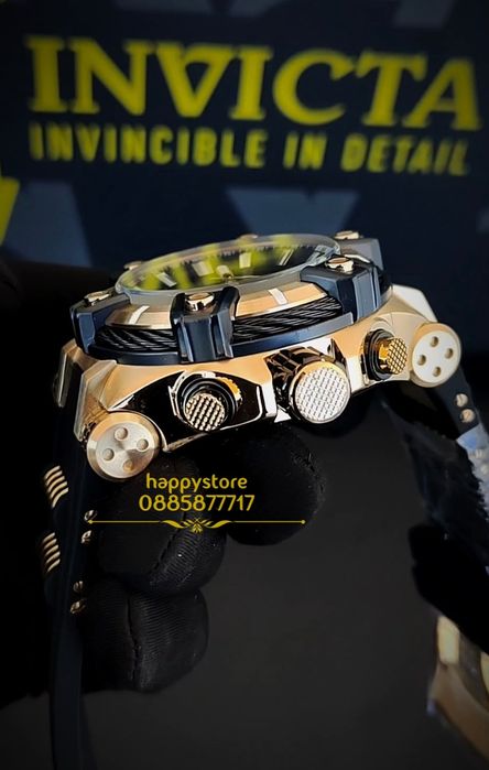часовник INVICTA Gunmetal Gold 52 mm, Инвикта нов