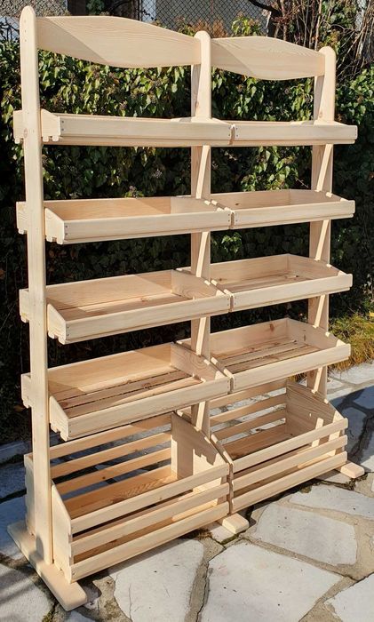 Стелажи от масив за хляб, плодове, зеленчуци и други изделия !