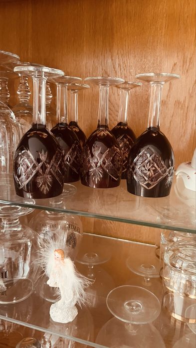 Set șase pahare de cristal