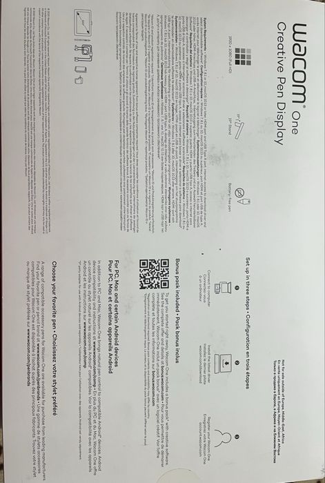 Wacom One Creative Pen Display, графичен таблет