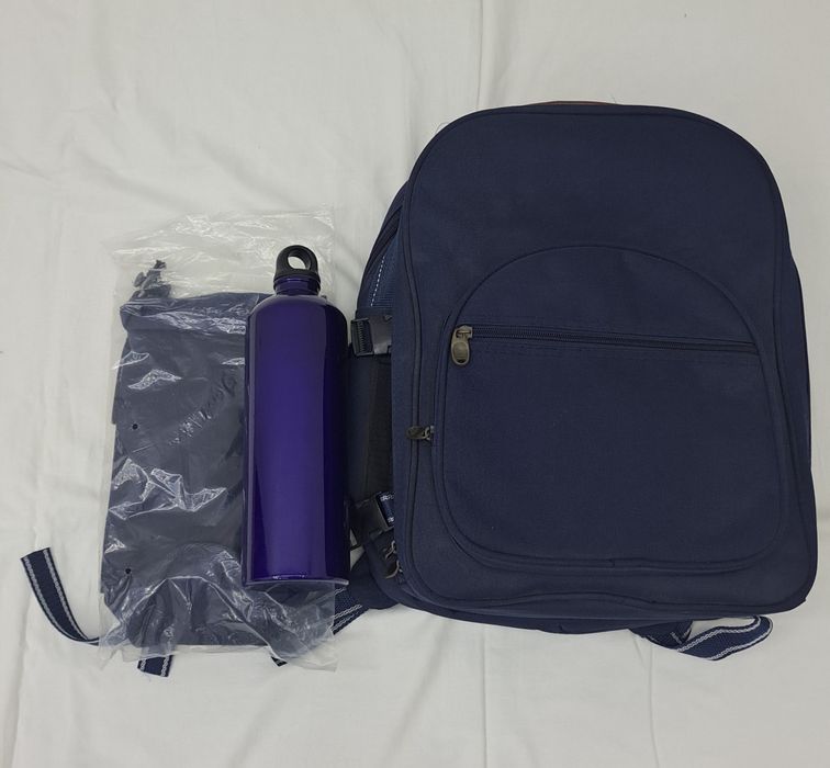 Пикник раница с посуда за двама