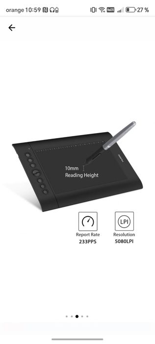 Tableta grafica HUION H610PRO V2 USB, Negru
