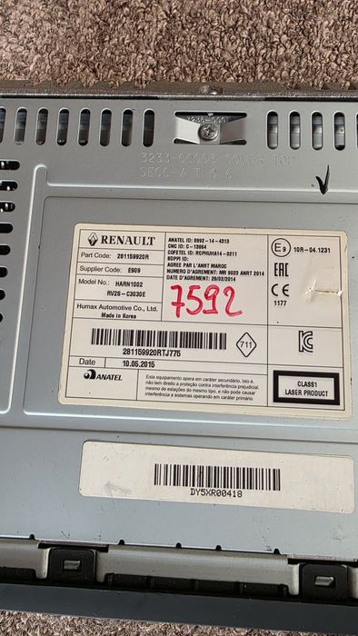 Radio cd, mp3, Bluetooth by Renault