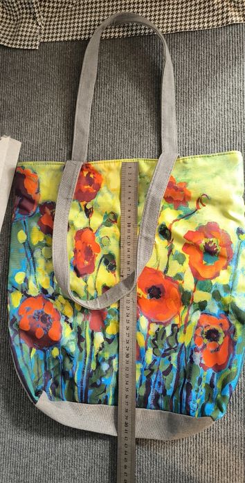 Сумка шоппер с маками