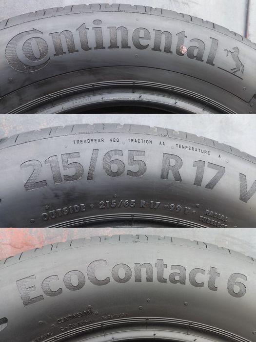 4бр летни гуми 215/65/17 Continental EcoContact 6