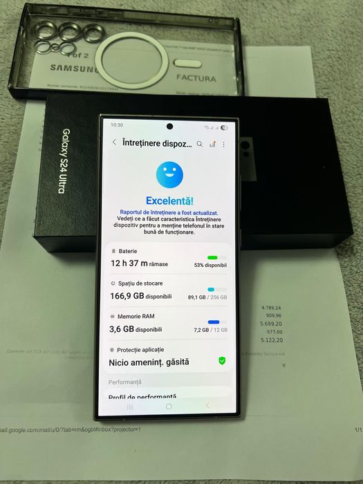 Vând Samsung S24 ultra 256Gb Garantie/Impecabil