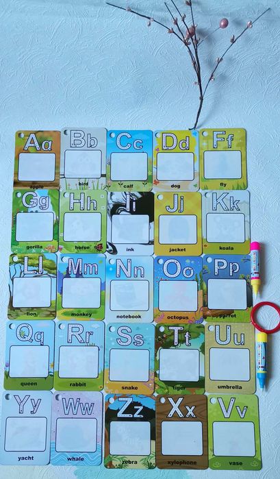 Carduri Alfabet engleză Coolplay reutilizabile colorat cu apa