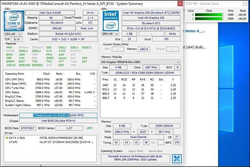Procesor intel Core i3-6100,3,70Ghz,Gen 6,3MB,Socket 1151,Skylake