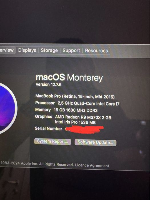 Macbook  Pro 15” retina