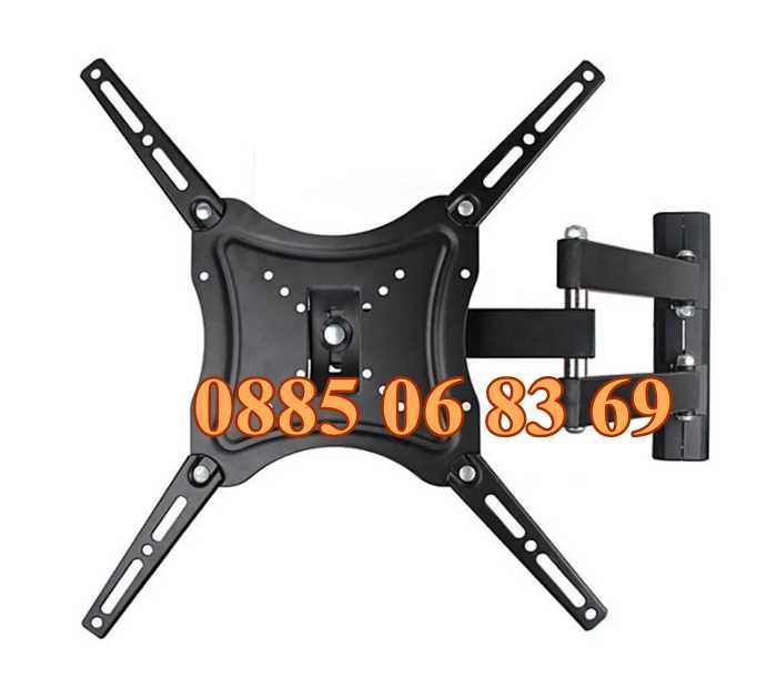 Въртяща стойка за телевизор за стена 14-55", подвижна стойка до 50кг