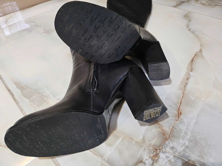 Дамски ботуши Bianki, естествена кожа, отвътре с вата