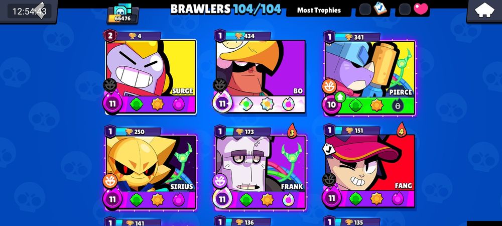 Brawl stars аккаунт 66к кубков