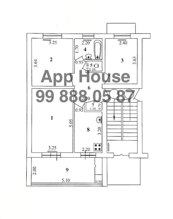 Трёхкомнатная 3/3/5 Лисунова 1а, 77-ая Серия, Кадышева, Авиасозлар 2