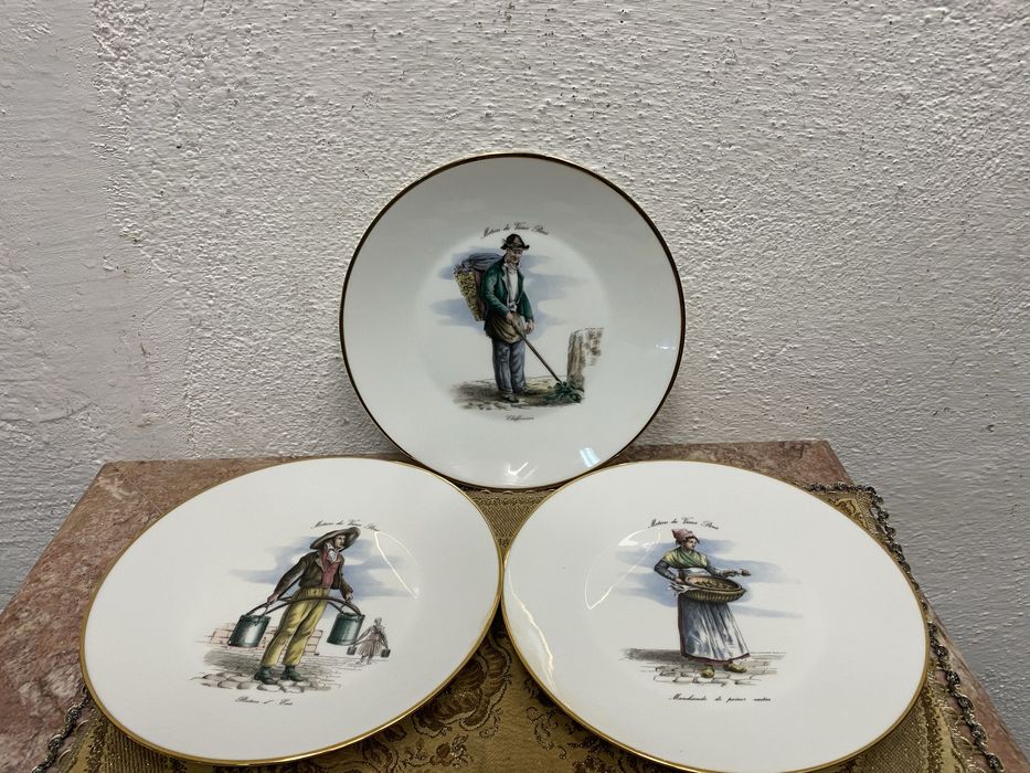 Немски чинии пана за стена златен лант зелен печат