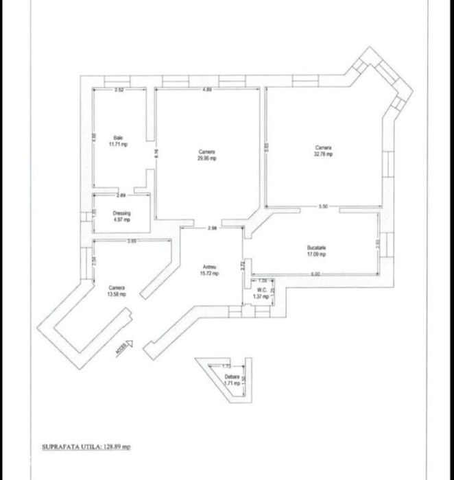 Apartament 3 camere, 128.89 mp, zona Neptun