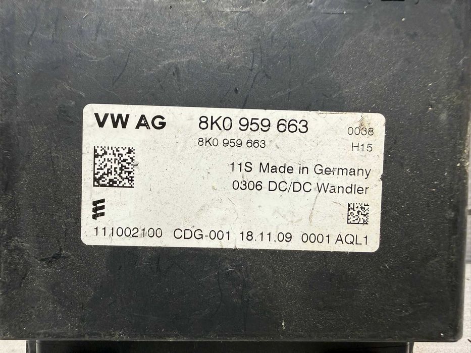 Convertor de tensiune DC/DC / Modul electronic Audi A4 S4 B8 8K 8K0959663 2010 / [2008-2015] / (5B3)